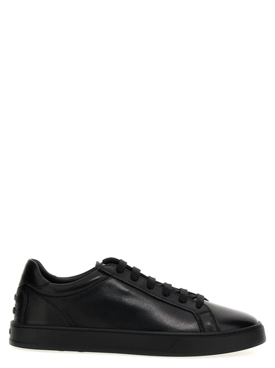 Tod's Leather Sneakers Multicolor In Black