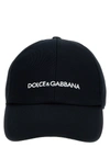 DOLCE & GABBANA LOGO EMBROIDERY CAP HATS BLUE