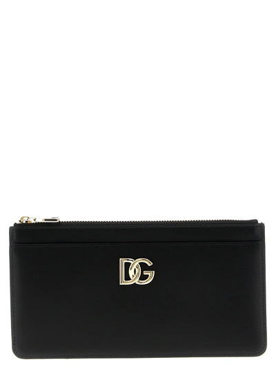 Dolce & Gabbana Logo Leather Cardholder Wallets, Card Holders Black