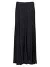 TWINSET LONG SATIN SKIRT SKIRTS BLACK