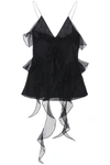 Khaite Piet Cascading-ruffle Sleeveless Tunic Top
