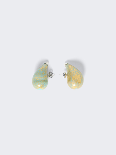 Bottega Veneta Drop Earrings In Mint Gold