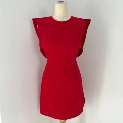 Pre-owned Mugler Red Sleeveless Dress
