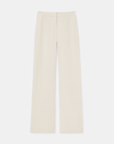 Lafayette 148 Organic Silk Stretch Crepe De Chine Sullivan Pant In Beige