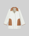 LAFAYETTE 148 COTTON DOUBLE FACE REVERSIBLE CAR COAT