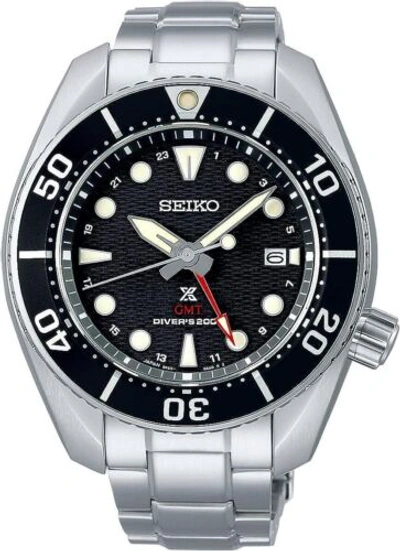 Pre-owned Seiko Prospex Sumo Sbpk003 Diver Solar Gmt Men Watch Usus