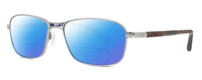Pre-owned Revo Clive Men Polarized Bifocal Sunglasses Gunmetal Tortoise Havana 58mm 41 Opt In Blue Mirror