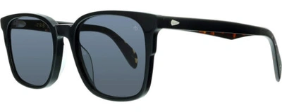 Pre-owned Rag & Bone Rag&bone 5016 Unisex Square Designer Sunglasses Black Tortoise Havana/grey 52 Mm In Multicolor