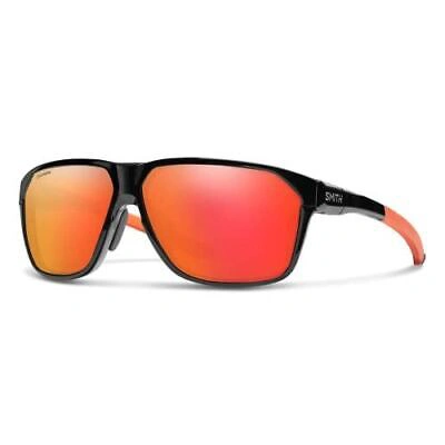 Pre-owned Smith Leadout Pivlock Sunglasses Black Cinder Brown Orange/chromapop Red Mirror In Multicolor