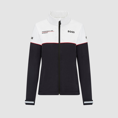 Pre-owned Porsche Motorsport Team Hugo Boss Women's Softshell Jacket In White