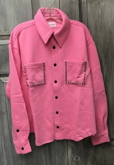 Pre-owned Natasha Zinko Pink Comfortable Jersey Shirt With Spikes Size Small