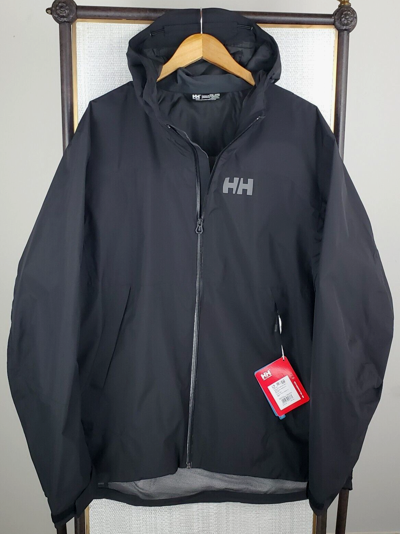 Pre-owned Helly Hansen $275 Size 2xl 10k Waterproof/windproof Ripstop 2l Shell Jacket In Black