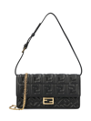 FENDI FENDI LOGO EMBOSSED SHOULDER BAG