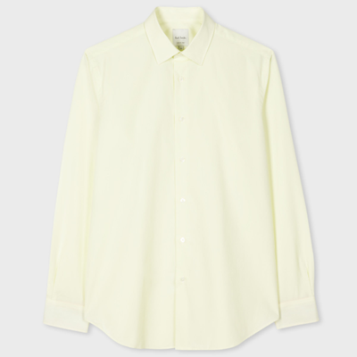 Paul Smith Tailored-fit Lime Cotton 'artist Stripe' Cuff Shirt Green