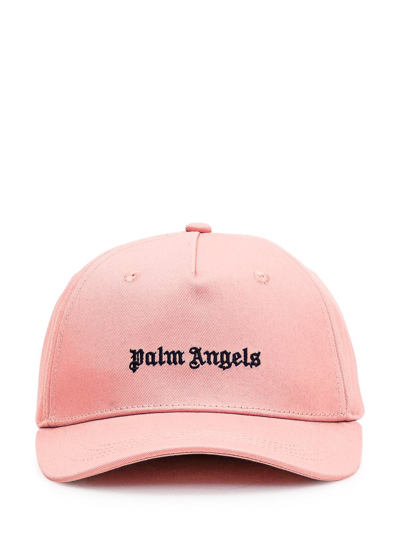 Palm Angels Logo Embroidered Baseball Cap In Pink