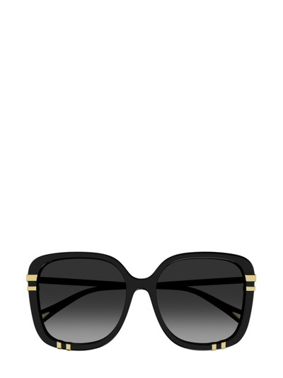 Chloé Eyewear Square Frame Sunglasses In Black