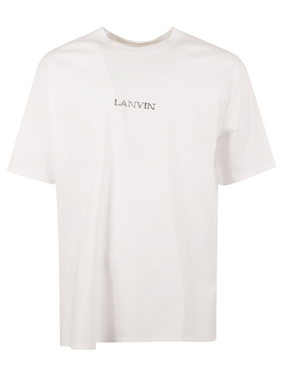 Lanvin Chest Logo T-shirt In Optic White