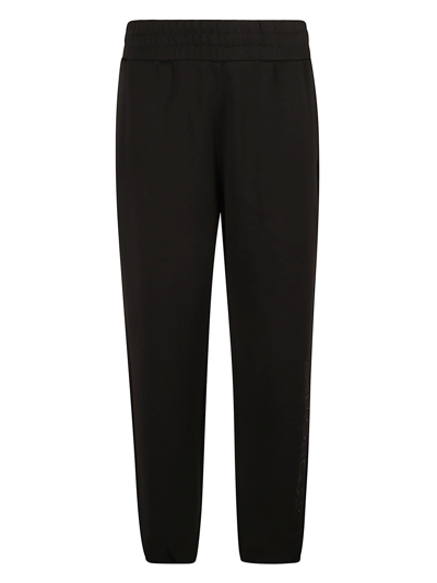 Moncler Classic Ribbed Track Trousers In Black