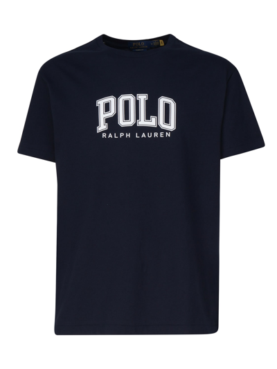 Polo Ralph Lauren T-shirt With Print In Blue