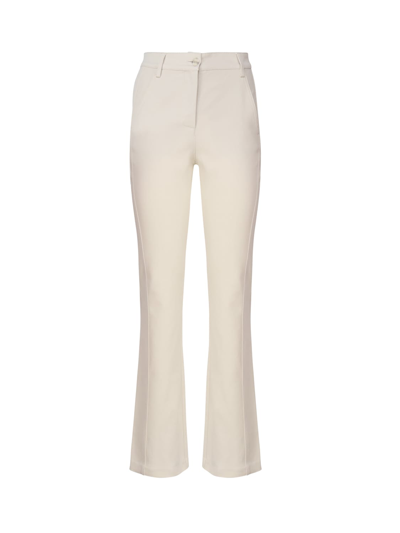 Pinko Tricot Flared Trousers In White