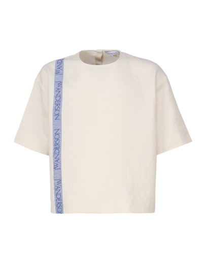 Jw Anderson T-shirt With Logo In Beige