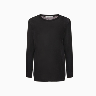 Lemaire Le Maire Seamless Long Sleeve Sweater In Black