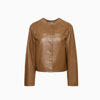 Loulou Studio Brize Leather Jacket In Braun