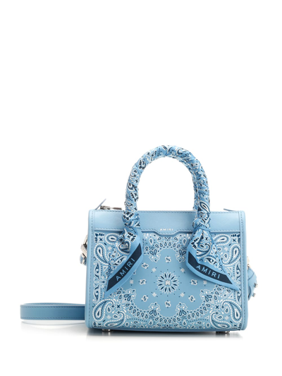 Amiri Blue Bandana Micro Triangle Bag