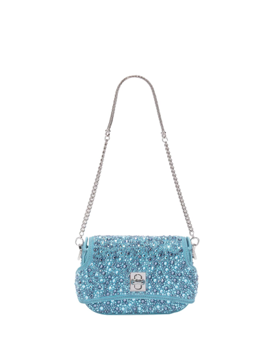 Ermanno Scervino Light Blue Audrey Bag With Crystals