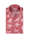 KITON RED CLASSIC SHIRT WITH CASHMERE PRINT