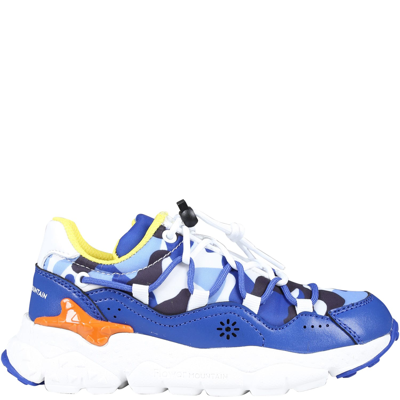 Flower Mountain Kids' Blue Raikiri Sneakers For Boy