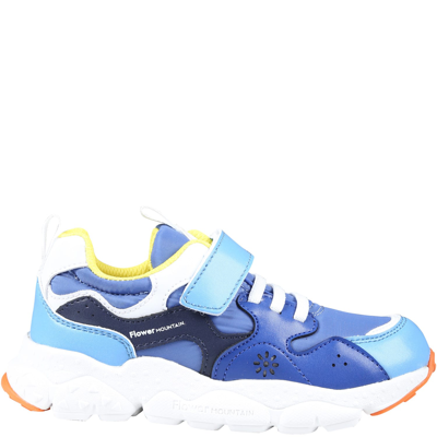 Flower Mountain Kids' Light Blue Low Yamano Sneakers For Boy