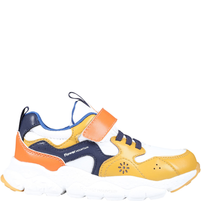 Flower Mountain Kids' Orange Yamano Low Sneakers For Boy