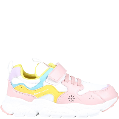 Flower Mountain Kids' Pink Yamano Low Sneakers For Girl