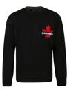 Dsquared2 Black Crewneck Jumper With Logo In Black