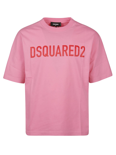 Dsquared2 Loose Fit T-shirt In Rose Pink