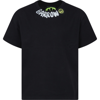 Barrow Black T-shirt For Kids With Logo In Black