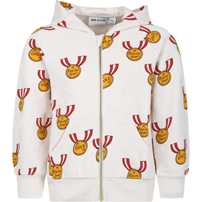 Mini Rodini Ivory Sweatshirt For Kids With Medals