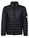 Stone Island Loom Woven Chambers Nylon Down Jacket In Navy Blue