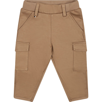 Hugo Boss Beige Cargo Trousers For Baby Boy