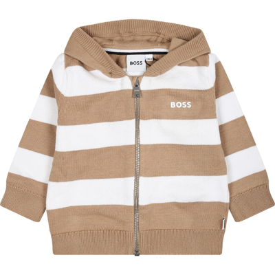 Hugo Boss Multicolor Striped Cardigan For Baby Boy