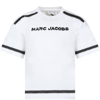 MARC JACOBS WHITE T-SHIRT FOR KIDS WITH LOGO