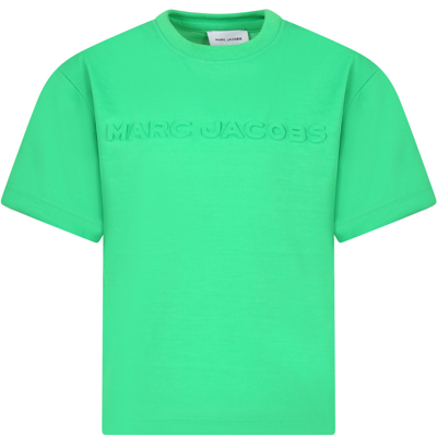 Marc Jacobs Green T-shirt For Kids With Logo