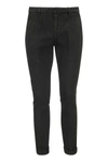 Dondup Slim Fit Trousers Belt Loops In Black