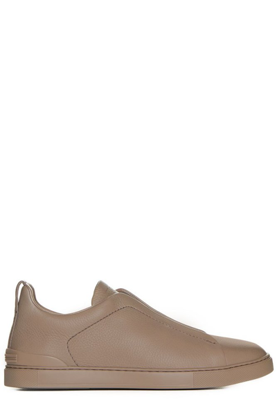 Z Zegna Triple Stitch™ Trainers In Brown