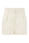 Sportmax Tailored Pleated Shorts Belt Loops In White