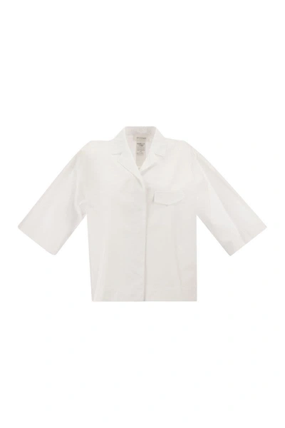 Sportmax Words - Soft Cotton Poplin Shirt In White