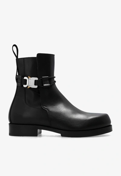 Alyx Black Low Buckle Boots
