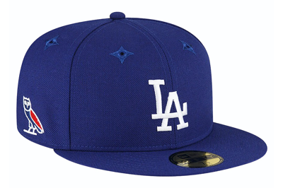 Pre-owned Ovo X Mlb La Dodgers New Era Hat Blue