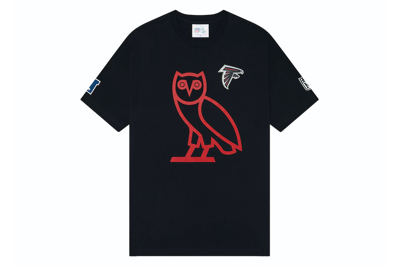 Pre-owned Ovo X Nfl Atlanta Falcons Game Day T-shirt Black